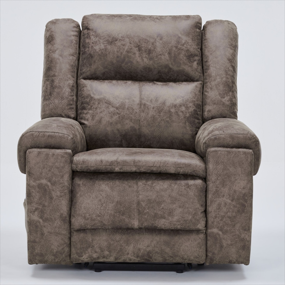 elden dark brown recliner   