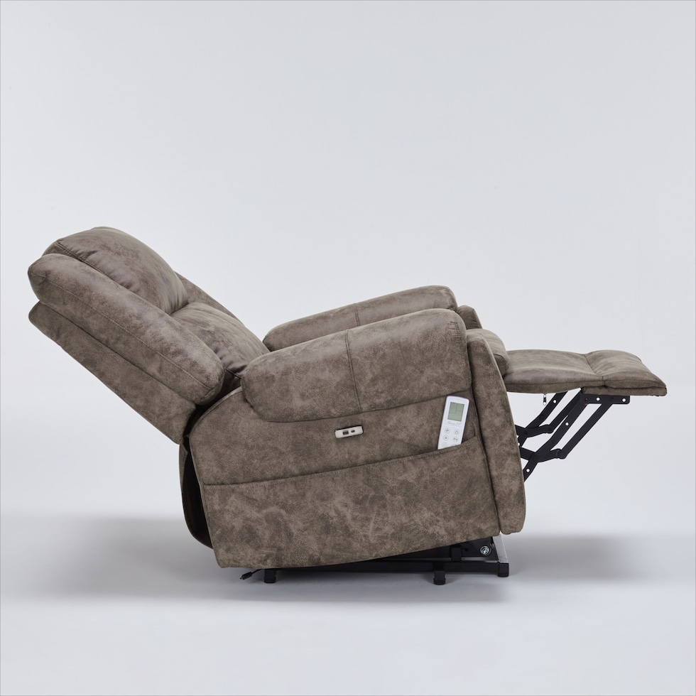 elden dark brown recliner   