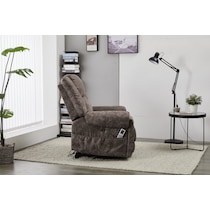 elden dark brown recliner   