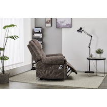 elden dark brown recliner   