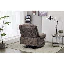 elden dark brown recliner   