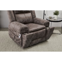 elden dark brown recliner   