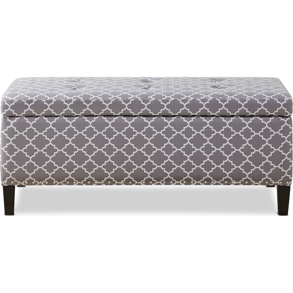 eleanor gray storage bench   