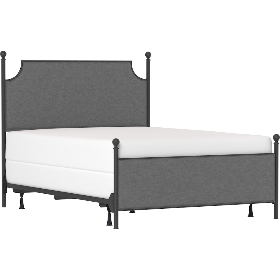 elena gray black king bed   