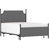 elena gray black queen bed   