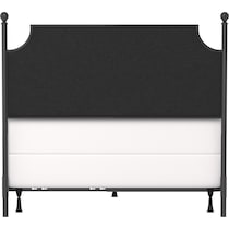 elena gray black queen bed   