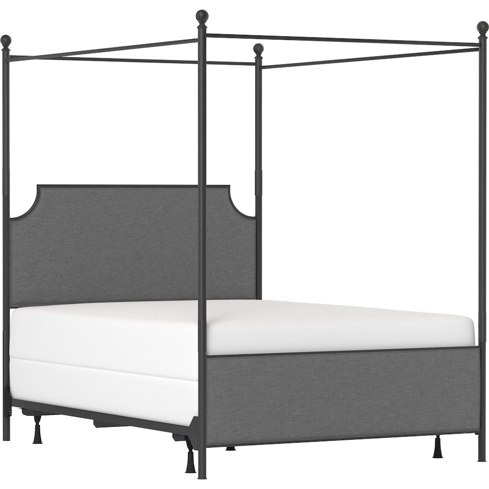 elena gray black queen bed   