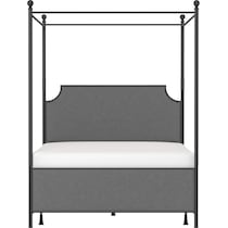 elena gray black queen bed   