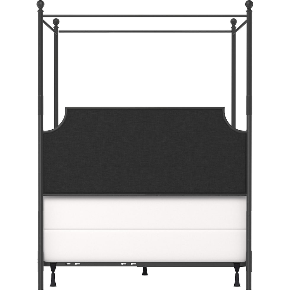 elena gray black queen bed   