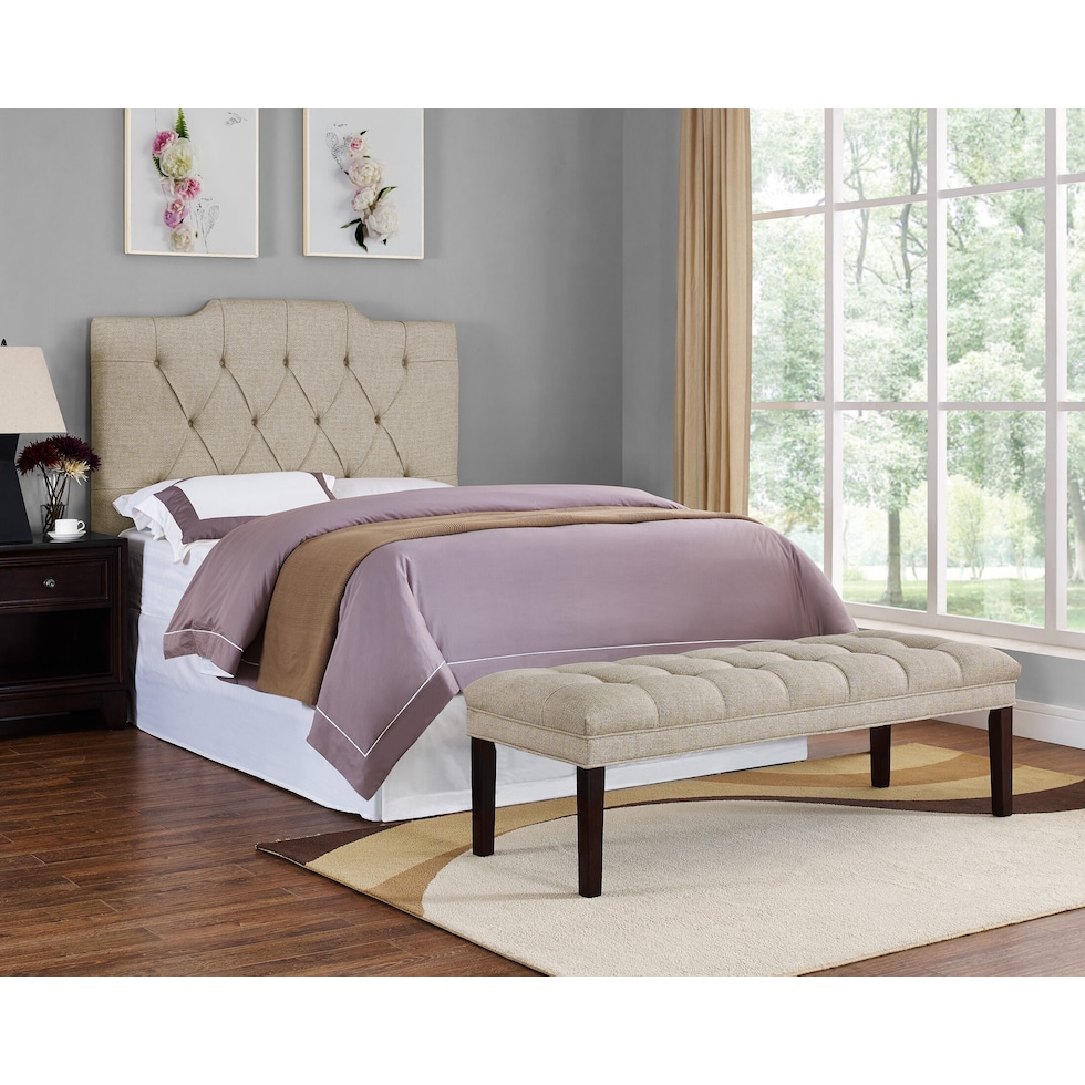 elena light brown bench   