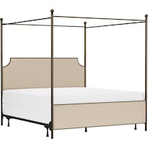 elena linen bronze king bed   