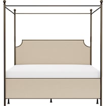 elena linen bronze king bed   