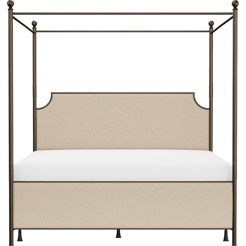 elena linen bronze king bed   