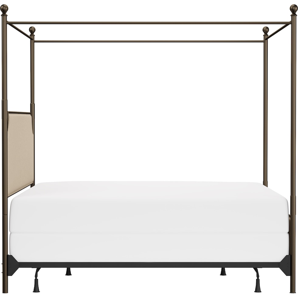 elena linen bronze king bed   