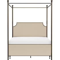 elena linen bronze queen bed   