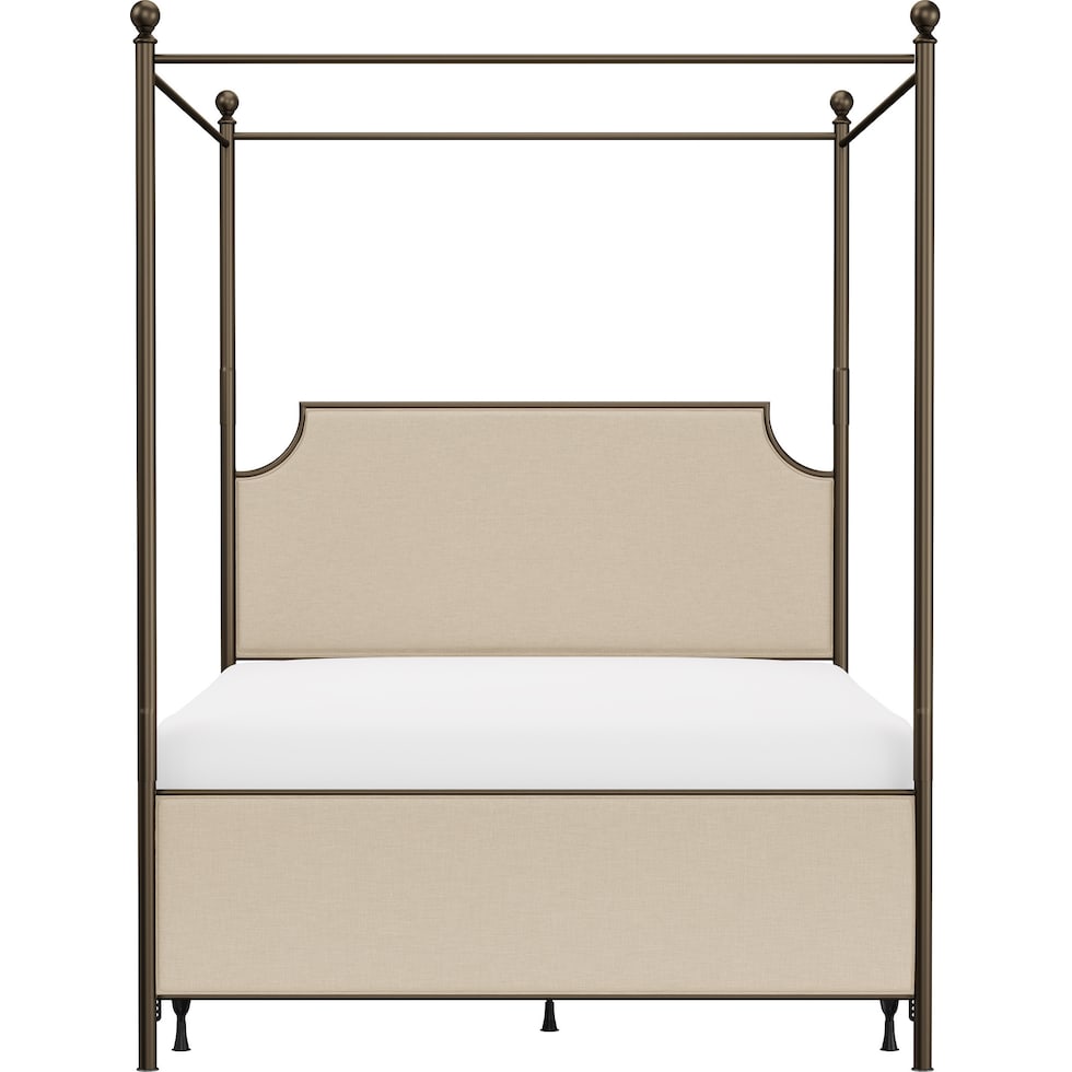 elena linen bronze queen bed   