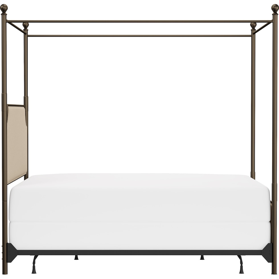 elena linen bronze queen bed   