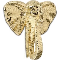 elephant head gold wall art   
