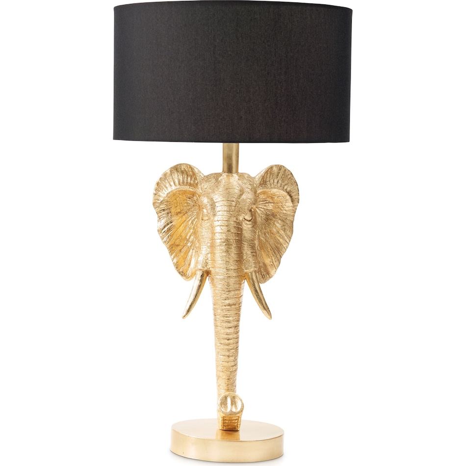 elephant gold table lamp   
