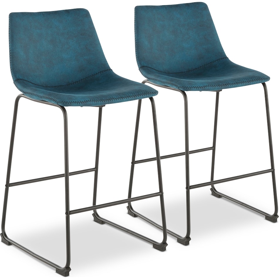 eli blue counter height stool   