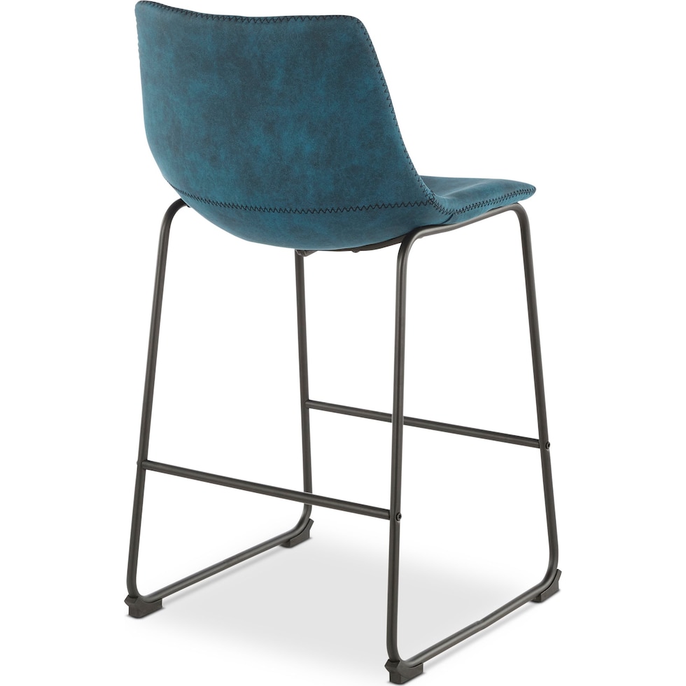 eli blue counter height stool   