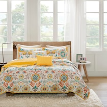 eliana multicolor full queen bedding set   