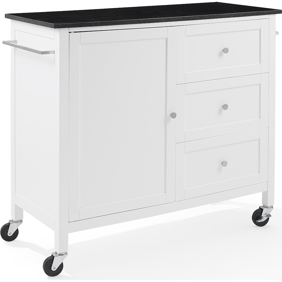 elio white black granite kitchen island   