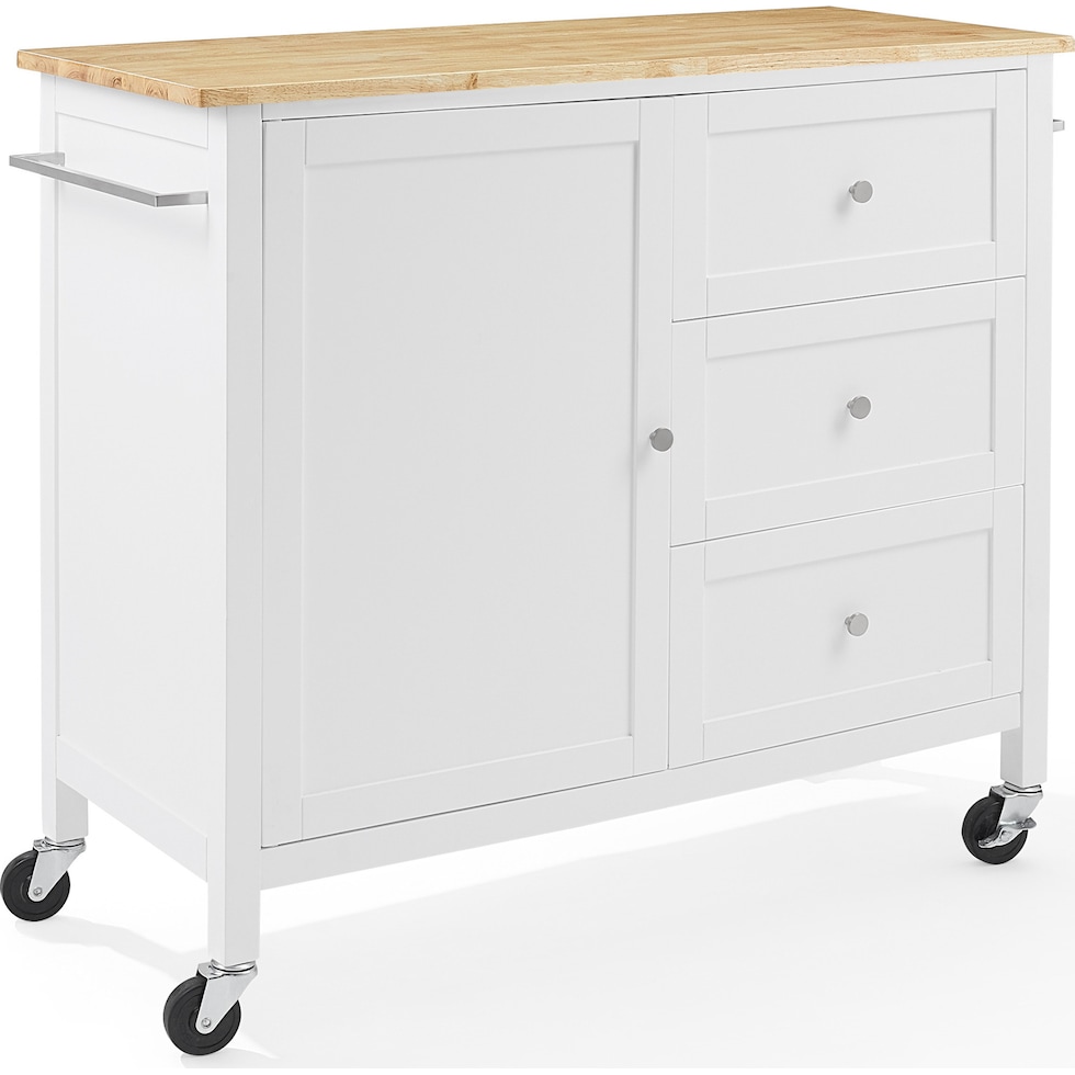 elio white natural kitchen island   