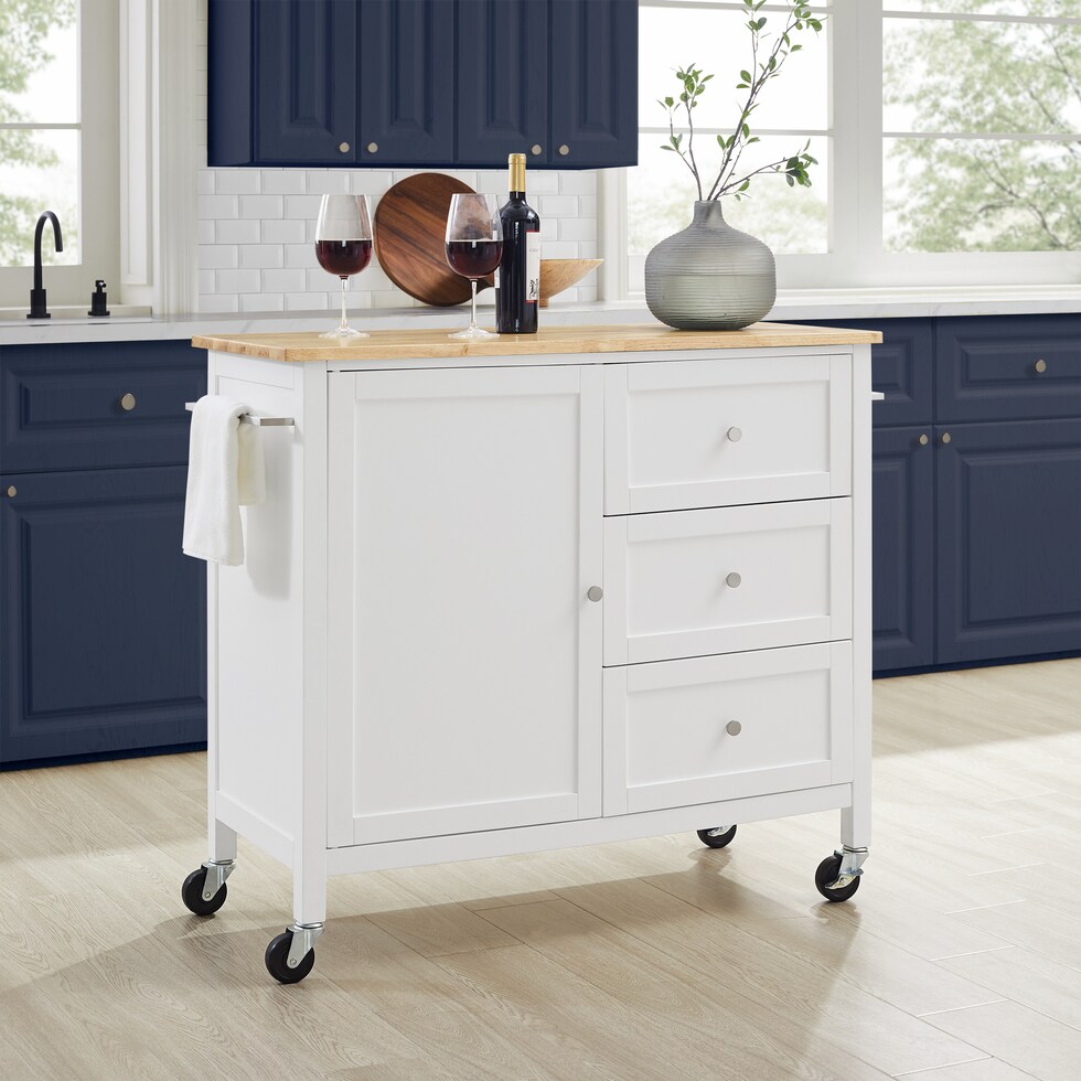 elio white natural kitchen island   