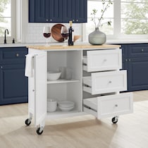 elio white natural kitchen island   