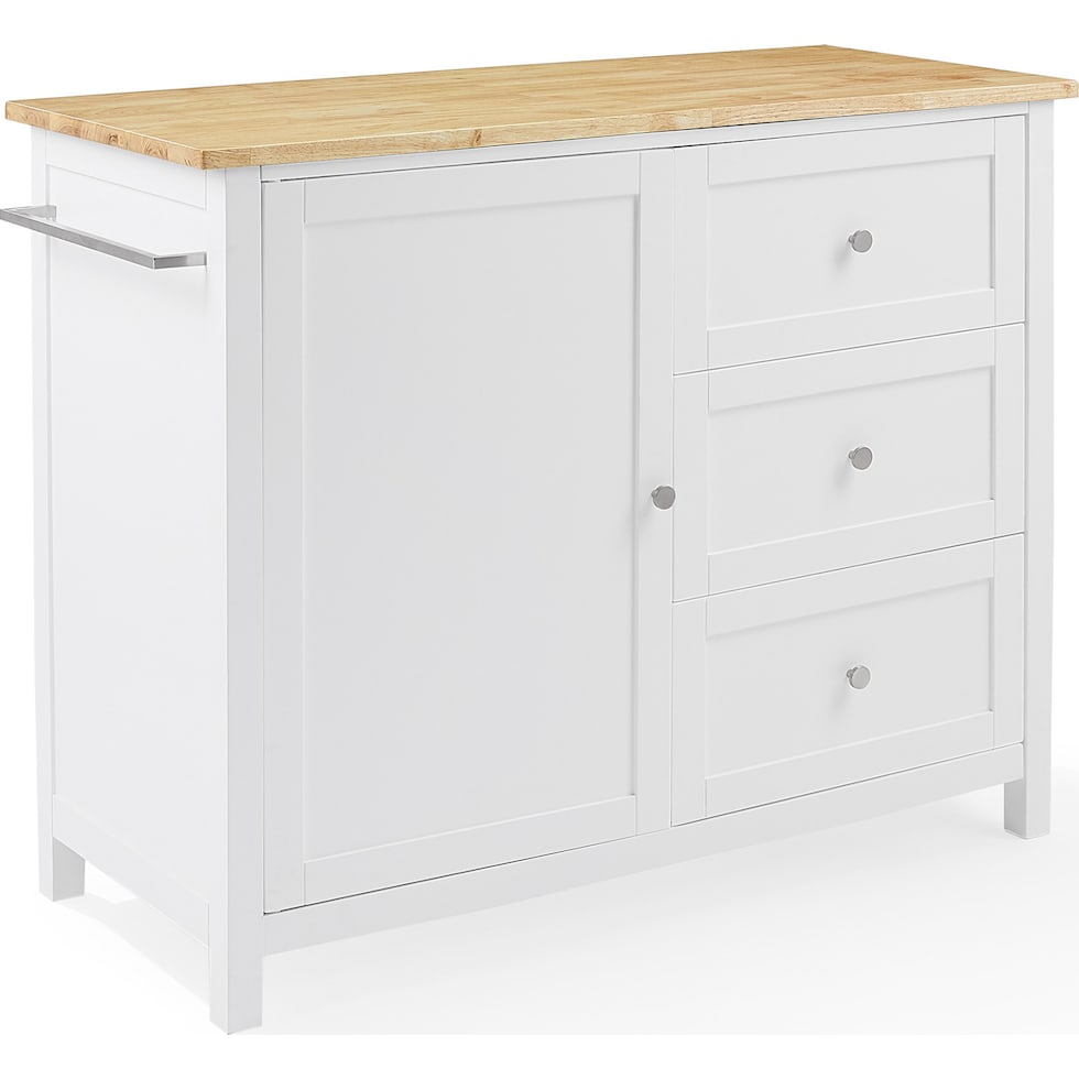 elio white natural kitchen island   