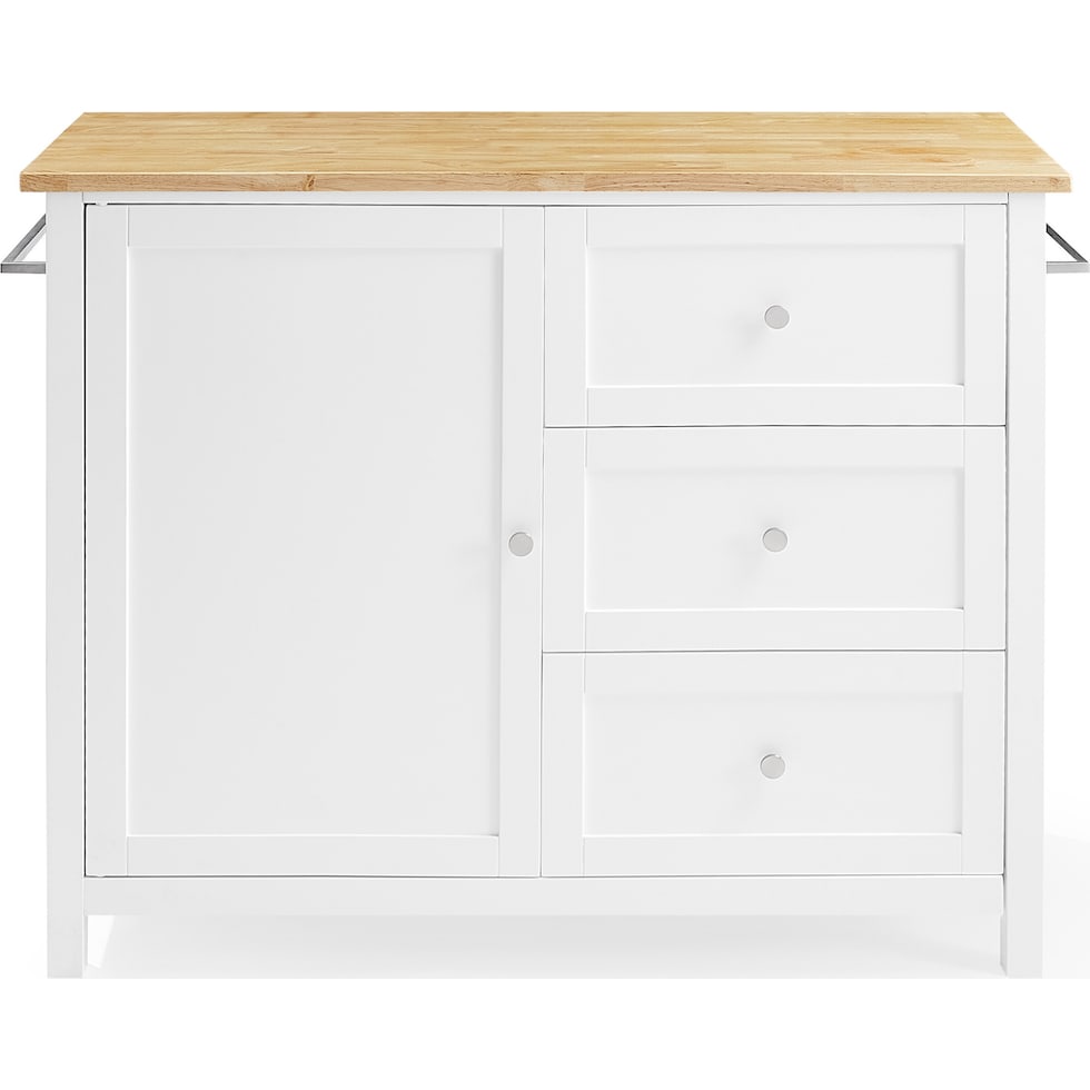 elio white natural kitchen island   