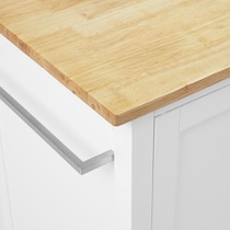 elio white natural kitchen island   