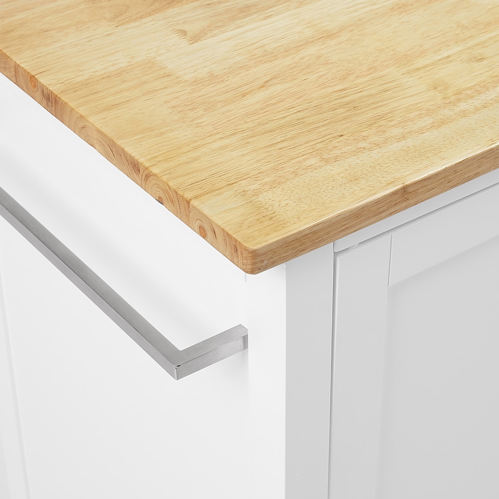 elio white natural kitchen island   