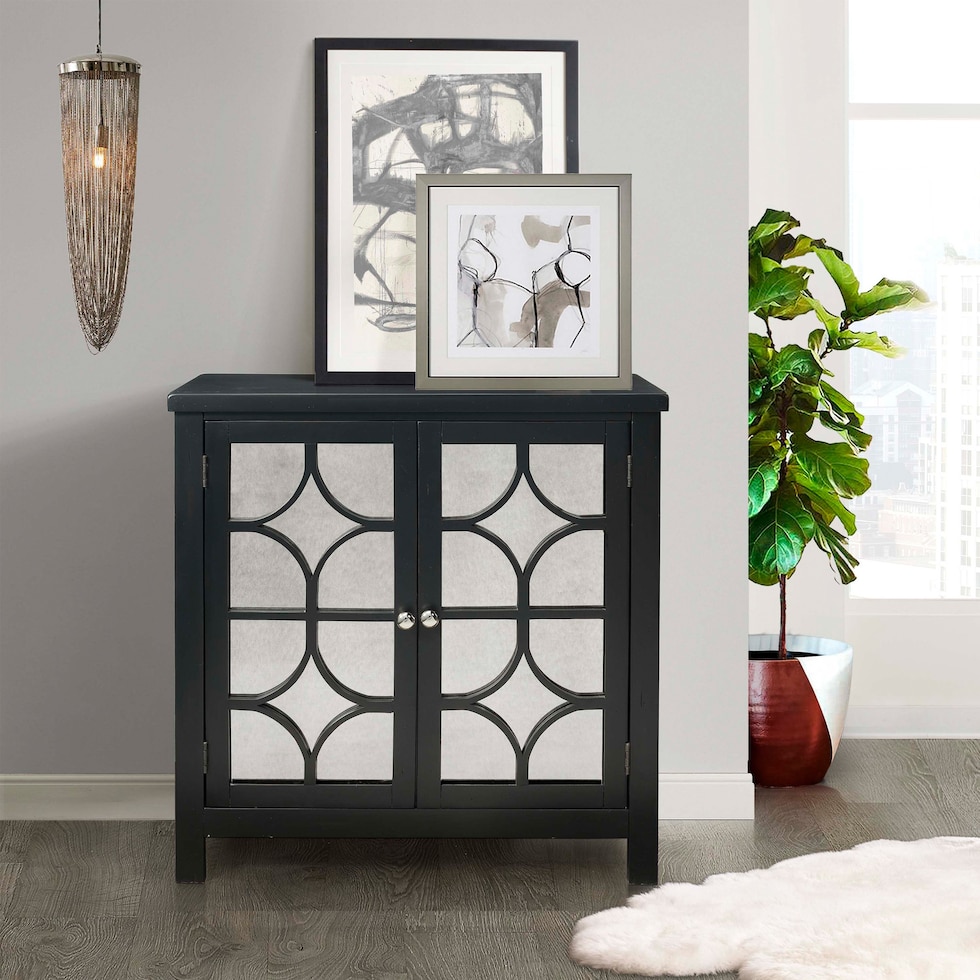eliott black accent chest   