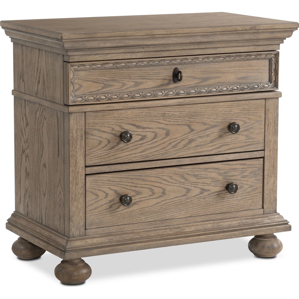 ella light brown nightstand   