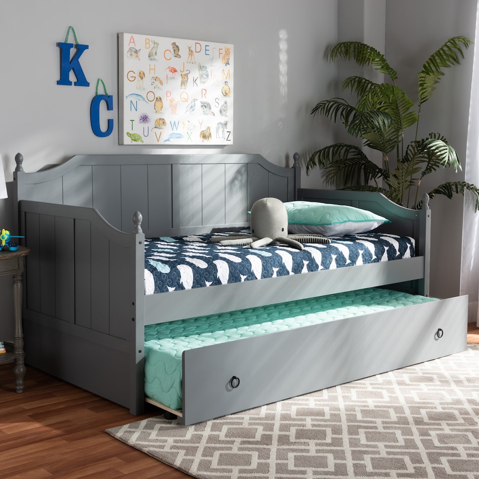 ellamay gray twin bed   