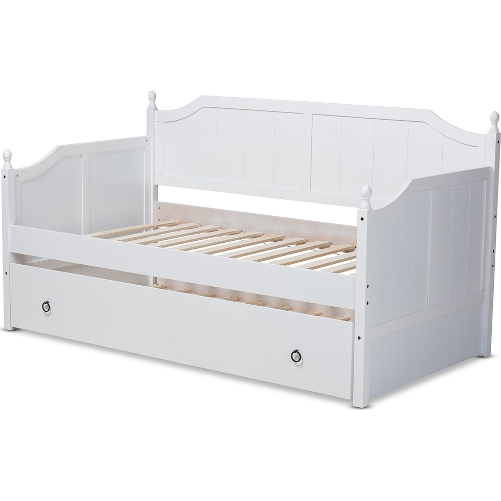 ellamay white twin bed   