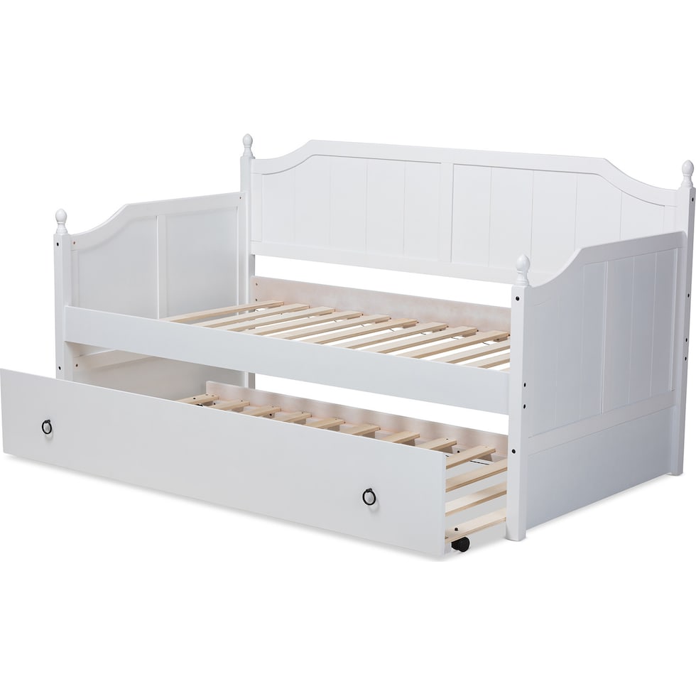 ellamay white twin bed   