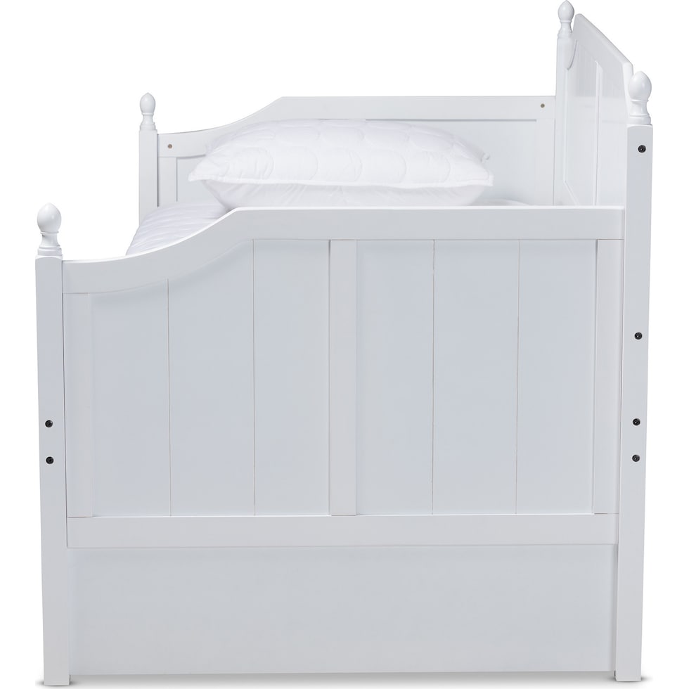 ellamay white twin bed   