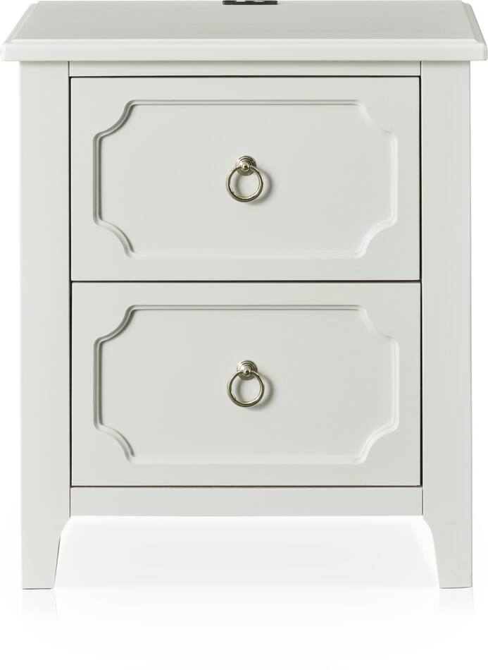 Elle Charging Nightstand Gray American Signature Furniture