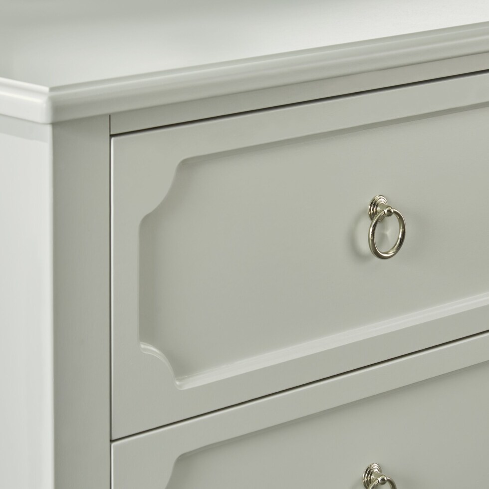 elle gray nightstand   