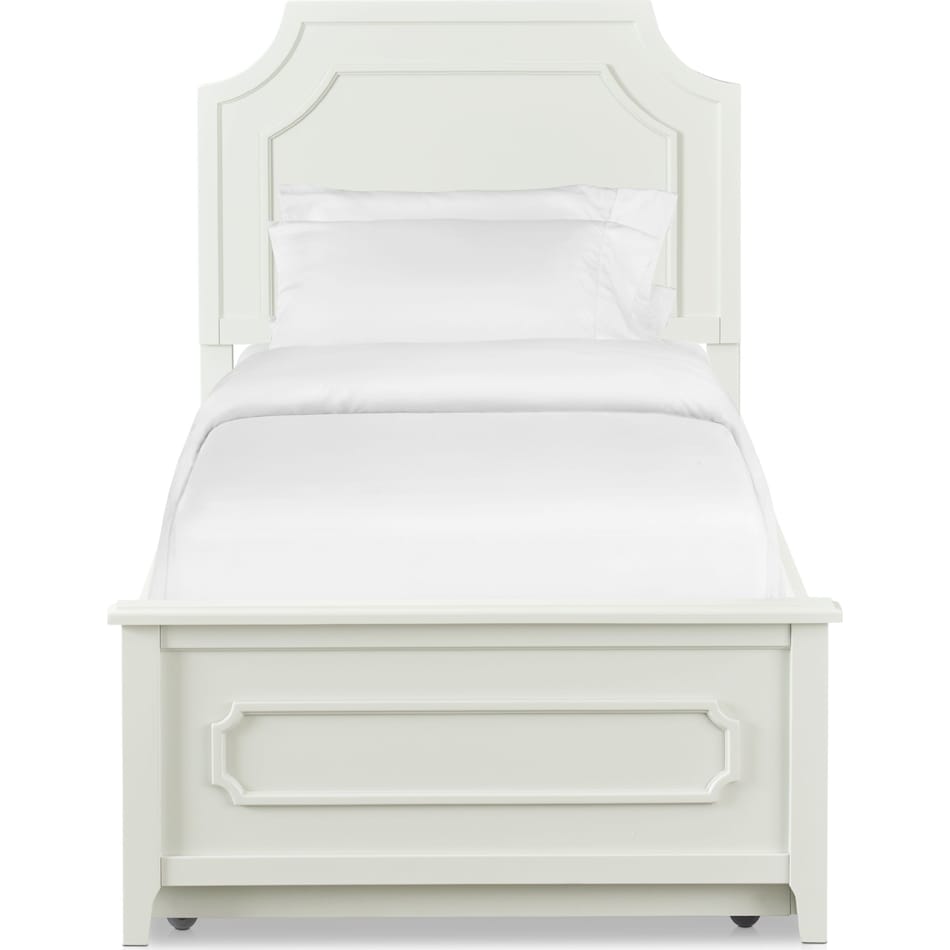 elle gray twin bed with trundle   