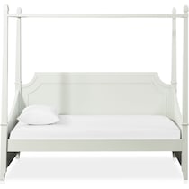 elle gray twin canopy bed   