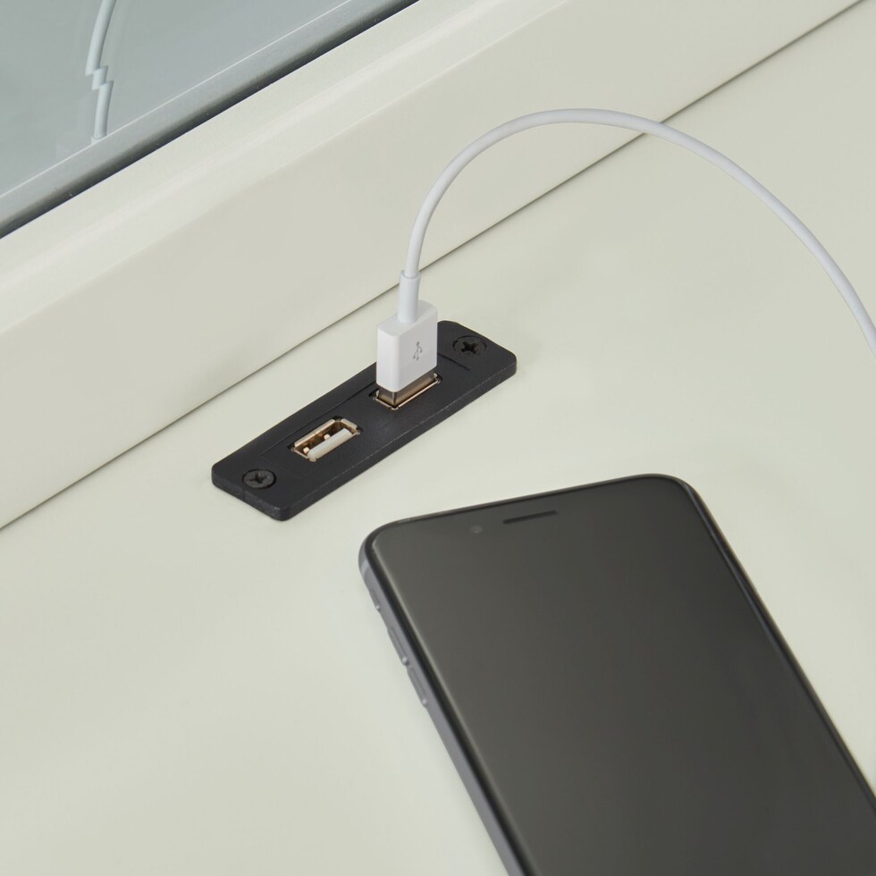 elle gray vanity desk   