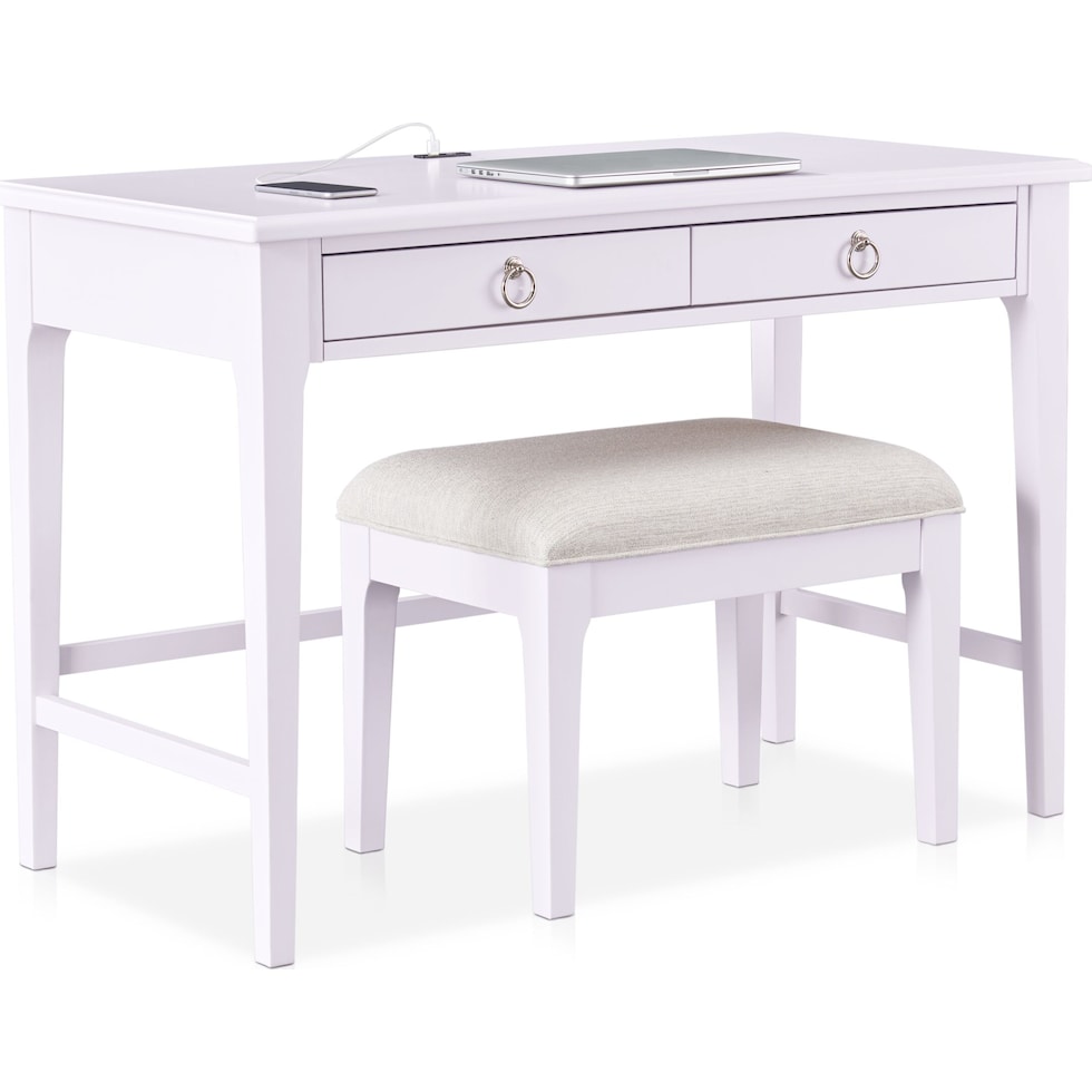 elle purple desk   