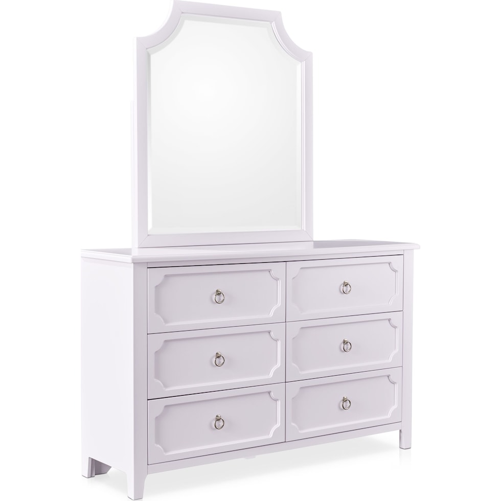elle purple dresser & mirror   