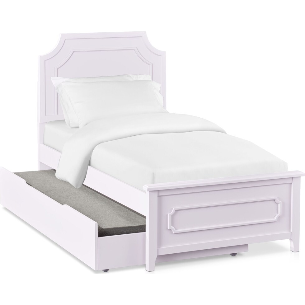 elle purple twin bed with trundle   