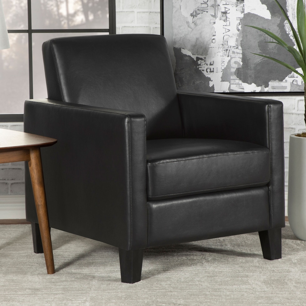ellington black accent chair   