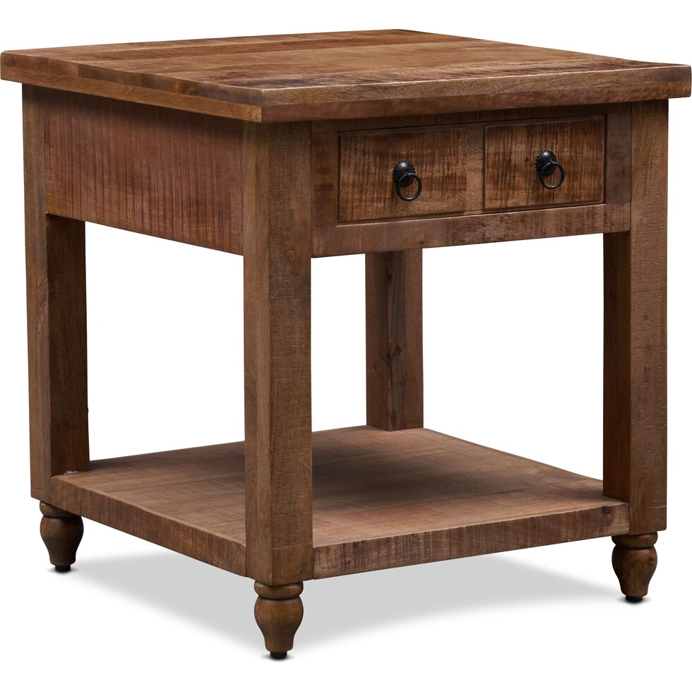 ellis dark brown end table   